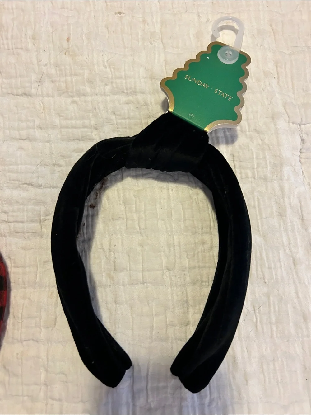 6-Piece Headband & Hair Clip Bundle Velvet Plaid Knotted Mixed Styles